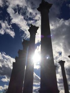sun thru columns